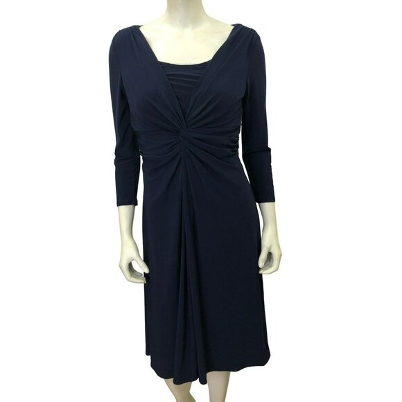 CHAPS NAVY ‎ 3/4 SLEEVE A LINE MD - Picture 1 of 7